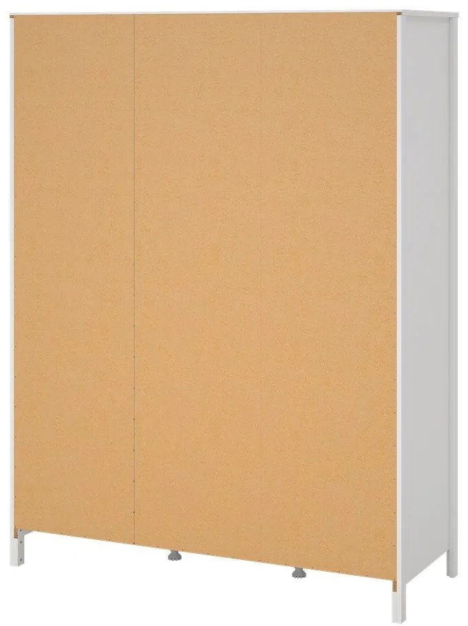 Бял гардероб с огледало 150x199x58 cm Madrid – Tvilum