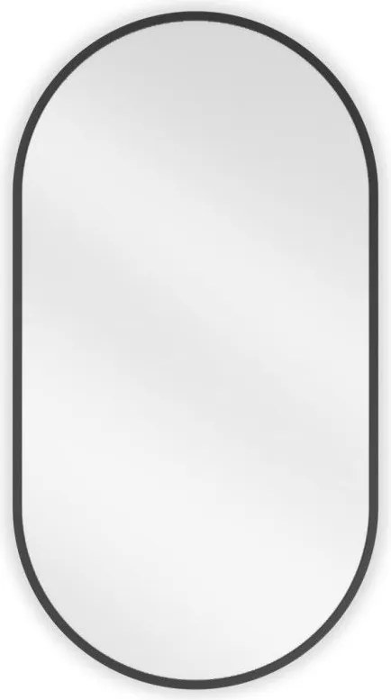 Mexen Loft овално огледало за баня 75 x 40 cm, черна рамка - 9851-075-040-000-70