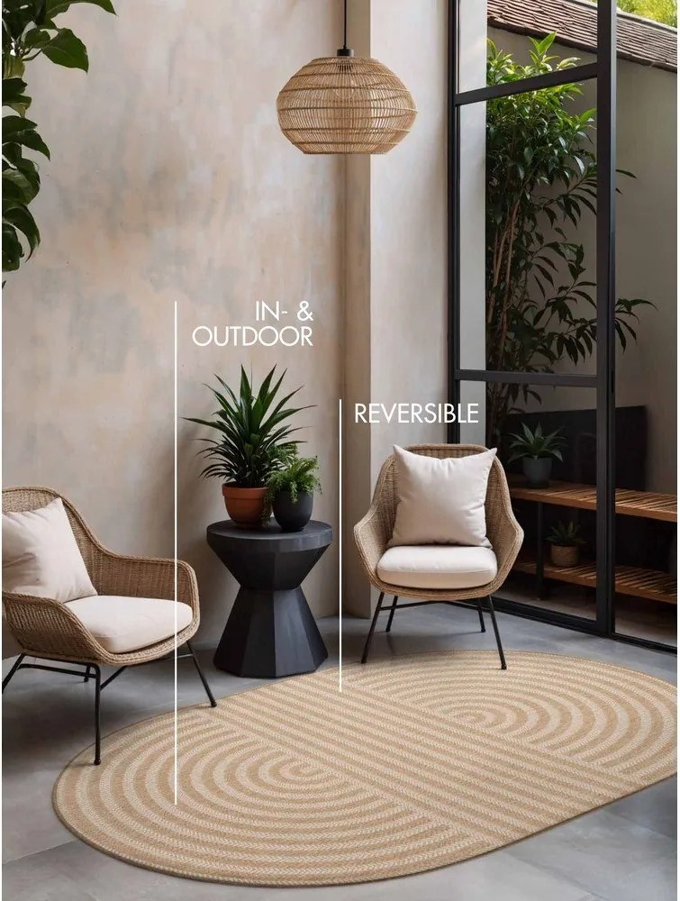 Кремав/в естествен цвят килим за открито и закрито 160x230 cm Haringey Woodfield – Ted Baker