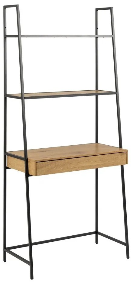 Черна етажерка в дъб 77x175 cm Seaford - Actona