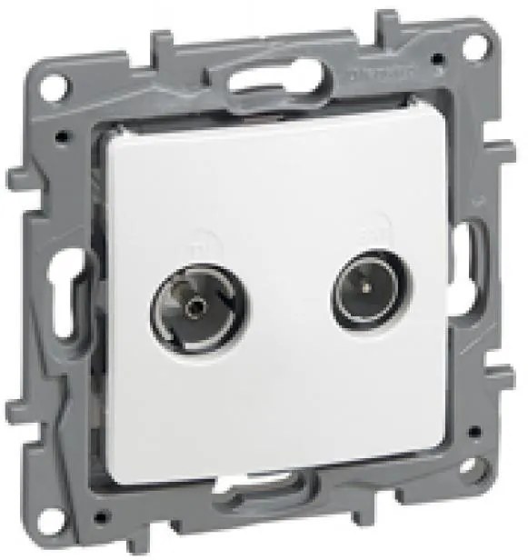 Legrand Розетка TV+SAT преходна 14dB цвят Бял Niloe  - 764557