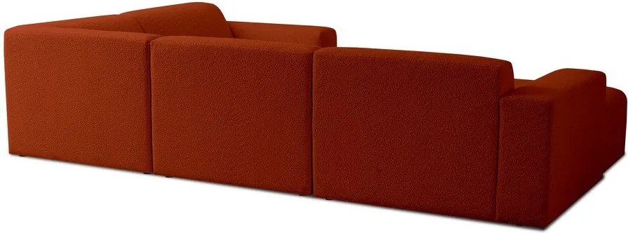 Ъглов диван от букле в тухлен цвят ("U" форма) Roxy – Scandic