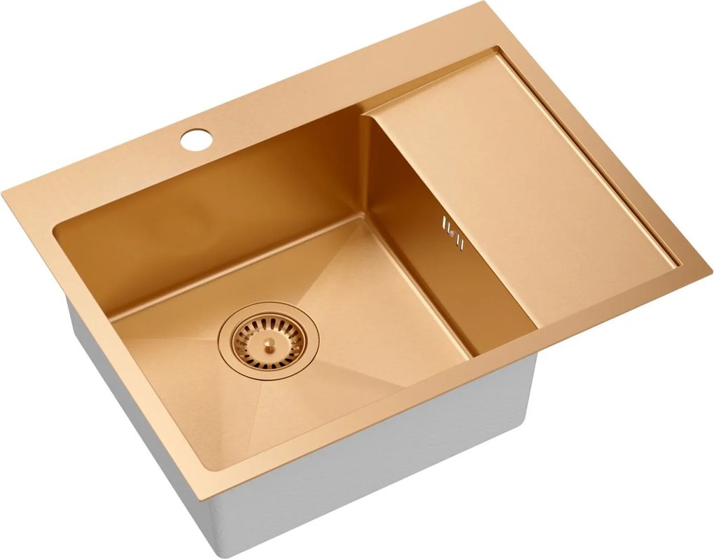 Стоманена мивка RUSSEL 116 Copper