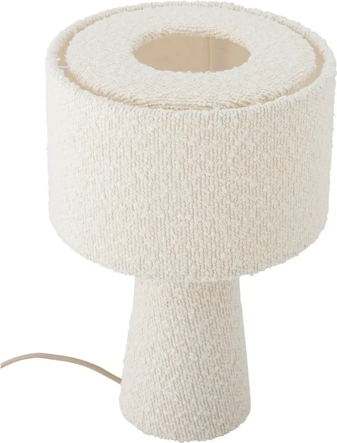 Бяла настолна лампа с текстилен абажур (височина 30 cm) Emmie – Bloomingville