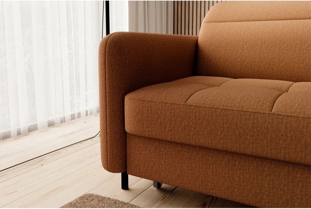 Жълт кадифен разтегателен ъглов диван с място за съхранение (десен ъгъл) Gomsi – ELTAP