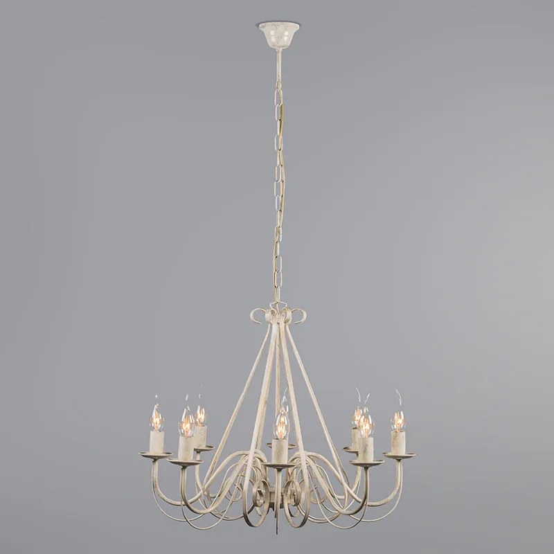 Светильник 60 см кремав цвят с абажури в цвят тауп - Giuseppe 8