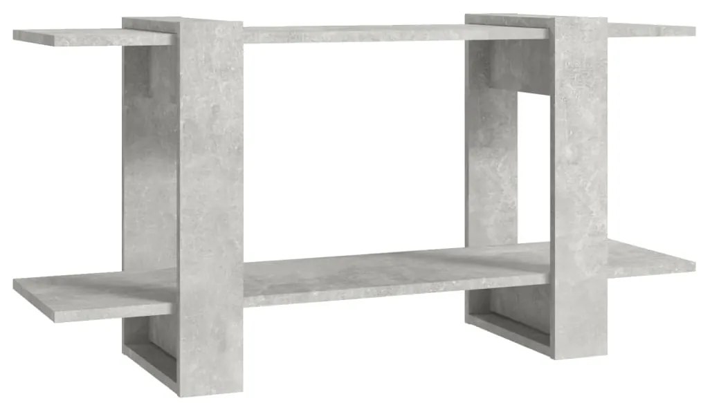 811560 vidaXL Библиотека, бетонно сива, 100x30x51 см, инженерно дърво