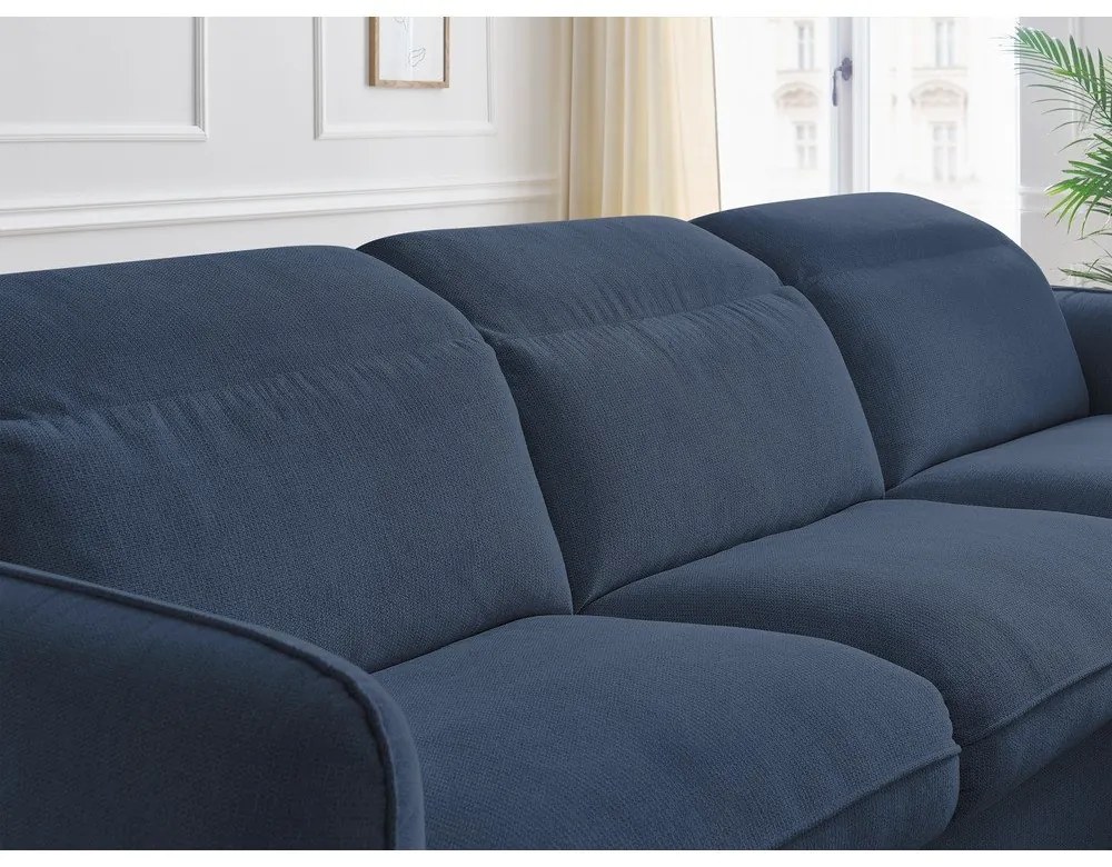 Тъмносин разтегателен ъглов диван (променлив) Achille – Bobochic Paris