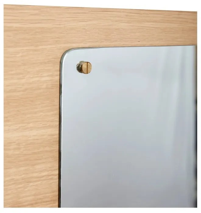 Стенно огледало с дървена рамка 80x50 cm Split - Hübsch