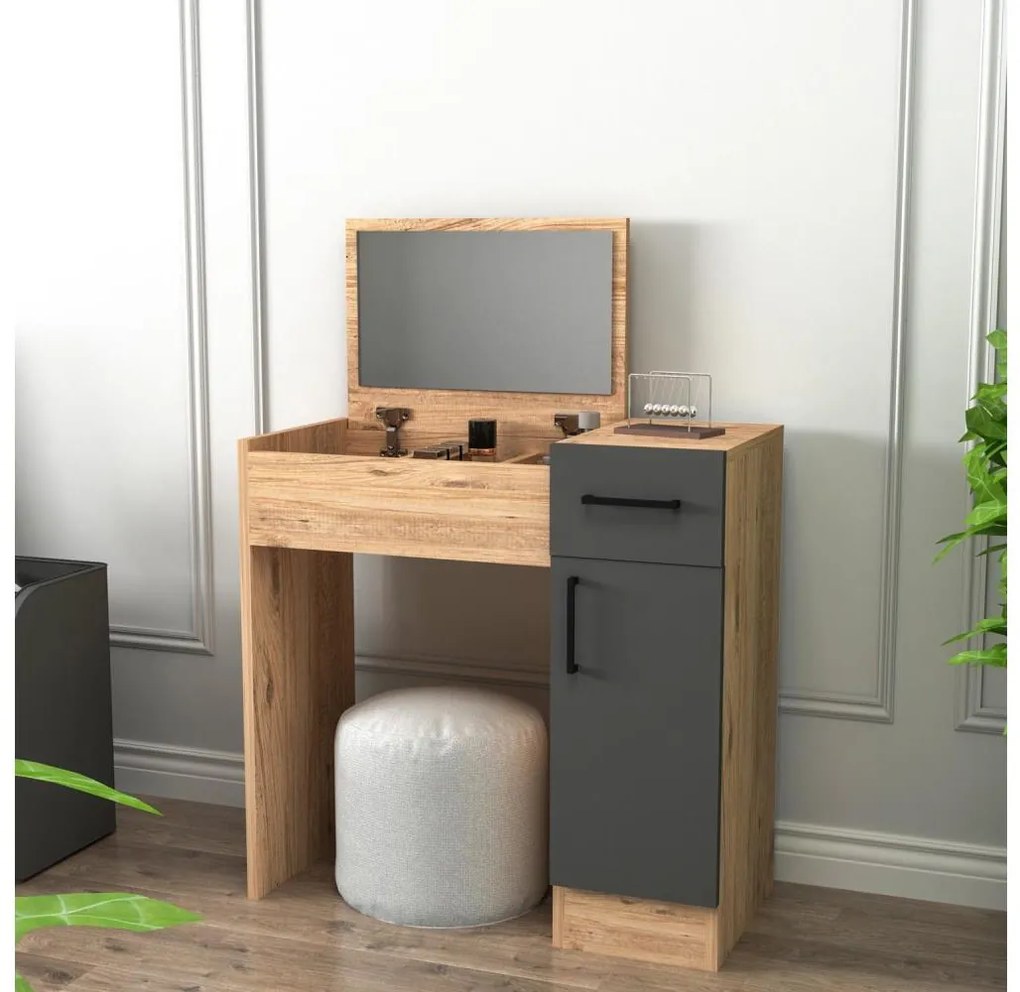 Тоалетка INCI 108,8x77 см, борова Atlantic/антрацит