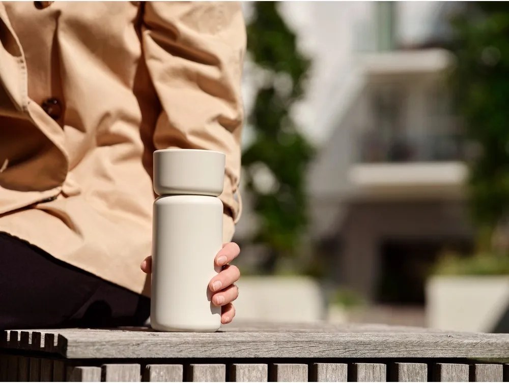 Бежова термочаша от неръждаема стомана 400 ml Singles – Zone