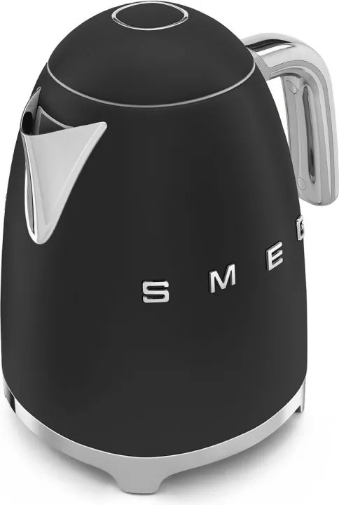 Електрическа кана SMEG KLF03BLMEU, 2400 W, 1.7 л, 360° основа, Матово покритие, Черен