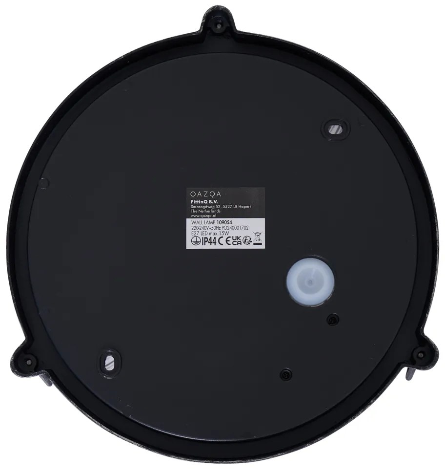 Външна Стенна Лампа Сребриста Кръгла IP44 - Noutica