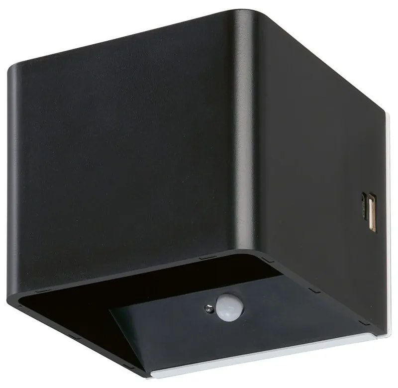 Черна LED стенна лампа Magnetics – Fischer &amp; Honsel