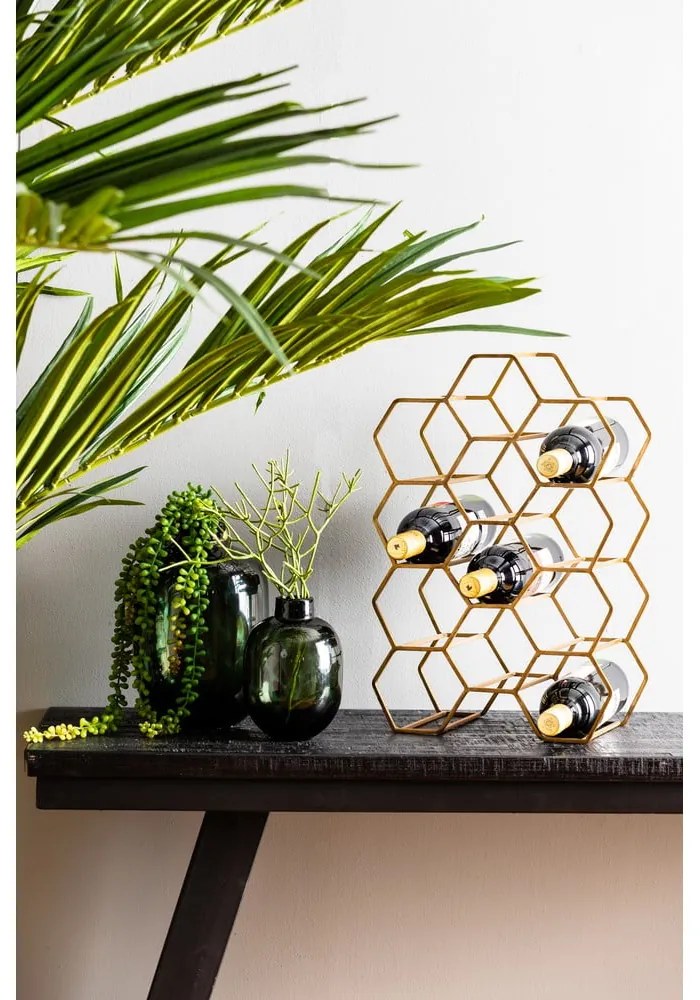 Метална стойка за вино в бронз за 12 бутилки Salbris - Light &amp; Living