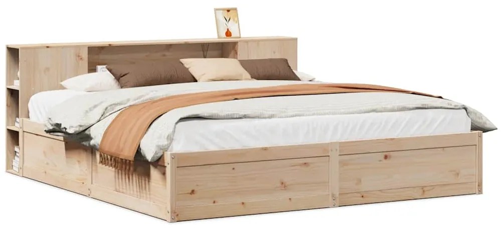 3323407 vidaXL Рамка за легло без матрак, 180x200 см, масивна чамова дървесина