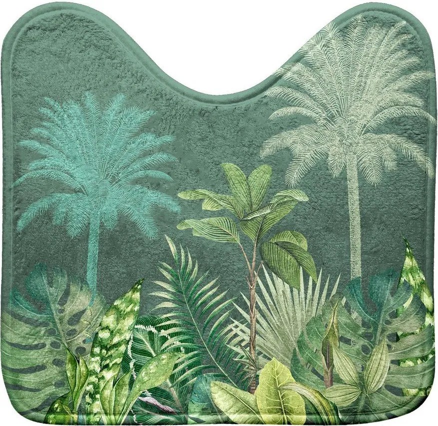 Зелен текстилен килим за баня WC 45x45 cm Vagabonde – douceur d'intérieur