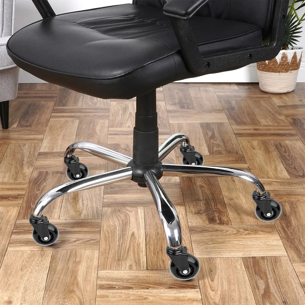 Комплект от 5 колелца за офис стол, диаметър 6.3см, щифт 10мм