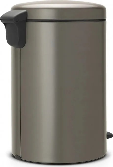 Кош за боклук с педал Brabantia NewIcon 649042, 20 л, Плавно затваряне, Противоплъзгаща основа, Сив