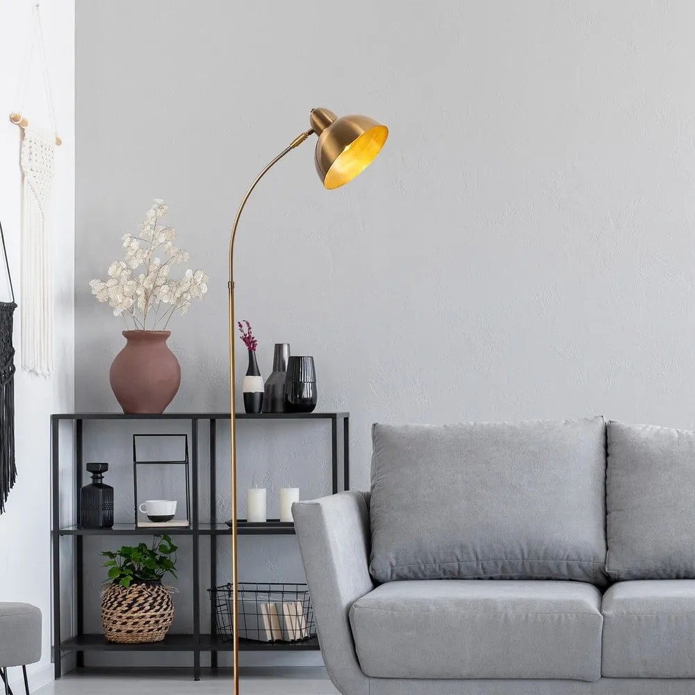 Подова лампа с метален абажур (височина 162 cm) Varzan – Opviq lights