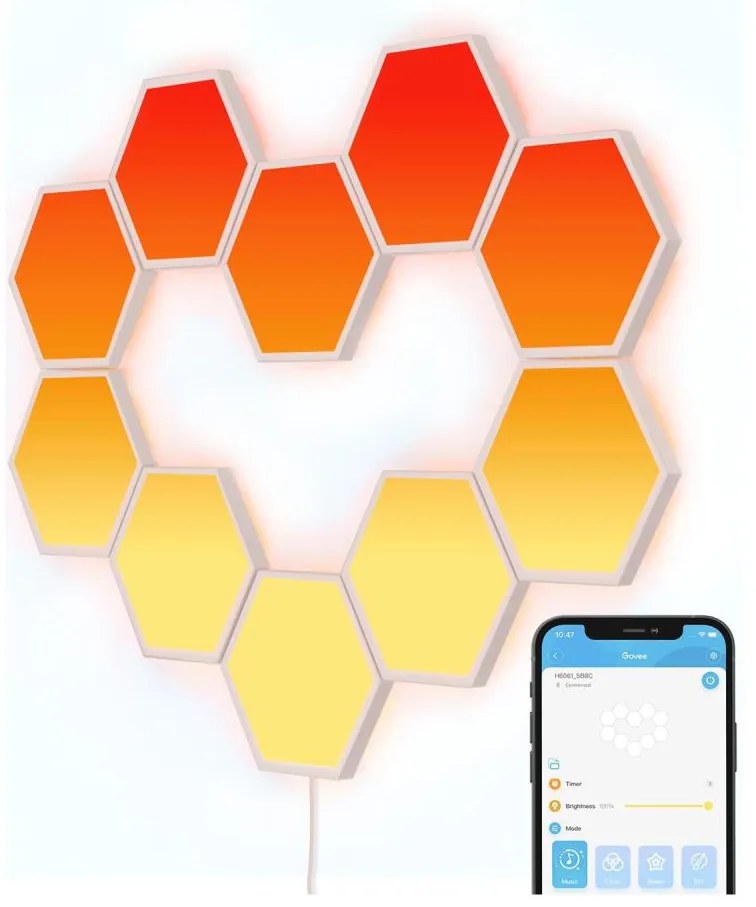 Govee - LED RGB димируем панел 36W/230V с Wi-Fi управление