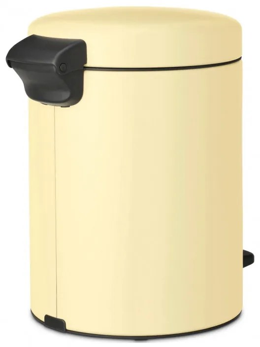Кош за боклук с педал Brabantia NewIcon 1008840, 5 л, Леко затваряне, Противоплъзгаща основа, Жълт