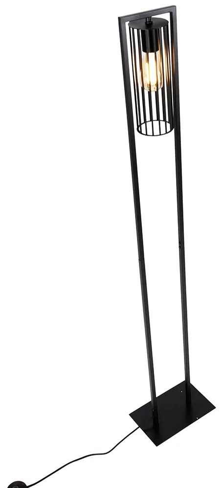 Интелигентна модерна подова лампа черна вкл. WiFi ST64 - Balenco Wazo