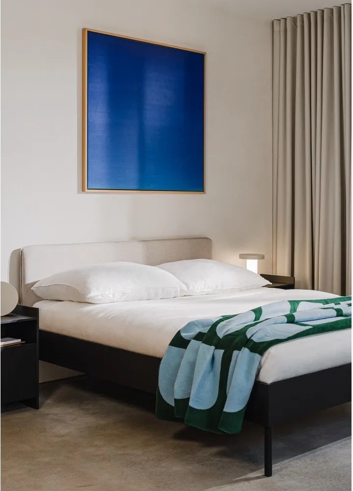 Черно двойно легло 200x200 cm тапицирано/ПДЧ с включена подматрачна рамка Streiko – noo.ma