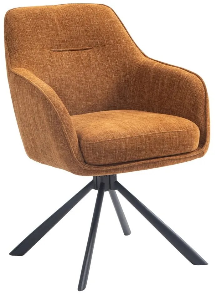 Оранжеви тапицирани трапезни столове в комплект 2 бр. Avola – Unique Furniture