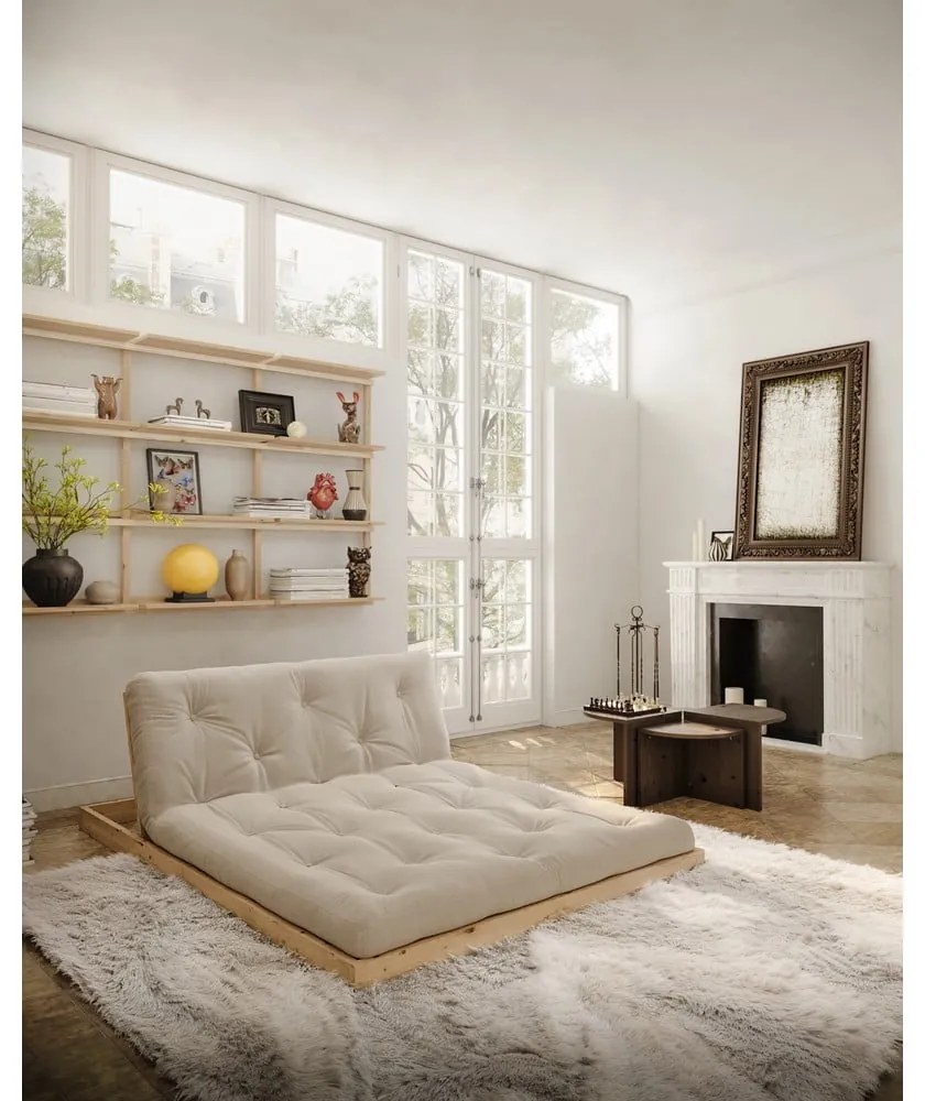 Кремав разтегателен диван 145 cm Flip – Karup Design