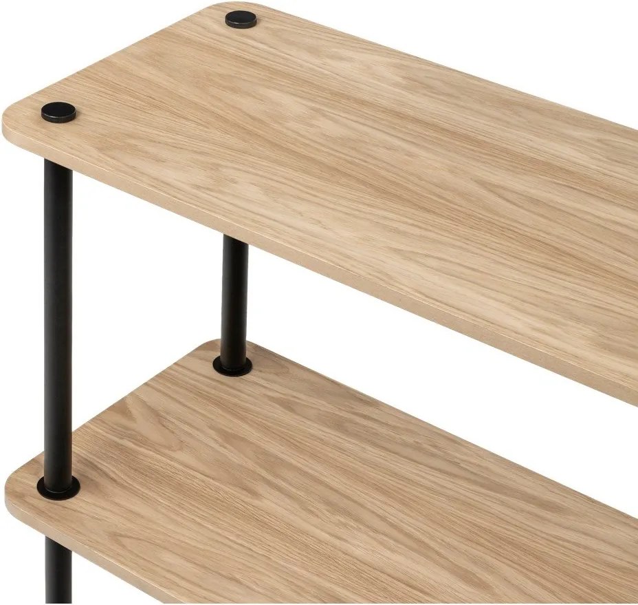 Стелаж от декор от дъб в естествен цвят 80x90,5x35 cm Teidi – noo.ma