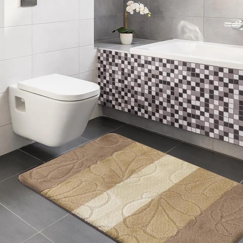 Комплект килими за баня в бежово 50 cm x 80 cm + 40 cm x 50 cm