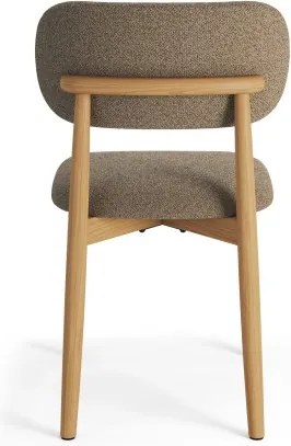 АЛMО Кафяв Таупе (тъкан Монза 40)/рамка лакиран дъб - ДЪРВЕН СТОЛ БУКЛЕ ЗА ДНЕВНА, ТРАПЕЗАРИЯ, КУХНЯ РЕТРО