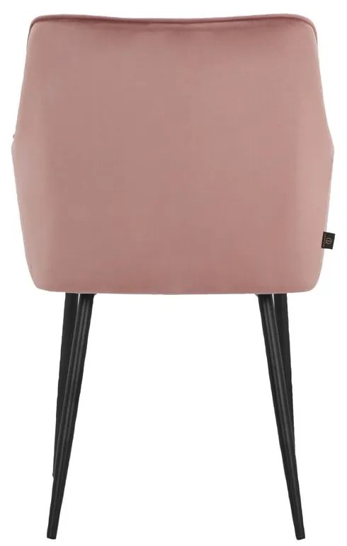 Светлорозови тапицирани трапезни столове в комплект 2 бр. Elvira – Støraa
