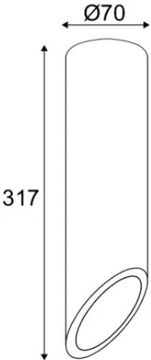 Лампа за таван Faltso 1Осветление-7x7x32-Gkri