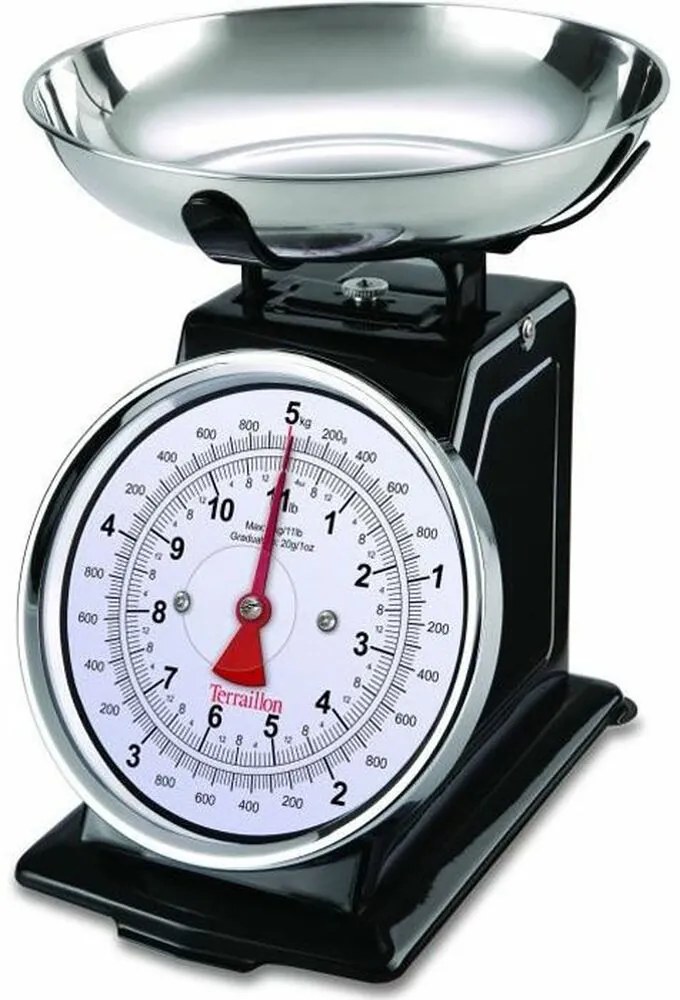 кухненската везна Terraillon Retro Deco Черен 5 kg 1 L