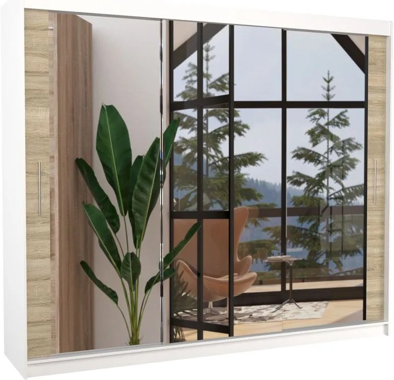 Гардероб Wrexham 250 плъзгащ се-Leuko - Drus