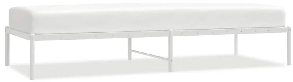 350904 vidaXL Метална рамка за легло, бяла, 80x200 см