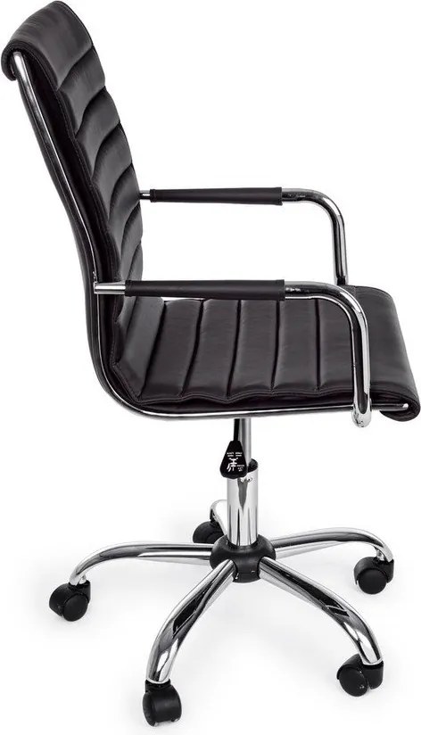 Черен офис стол от имитация на кожа Perth – Yes Everyday