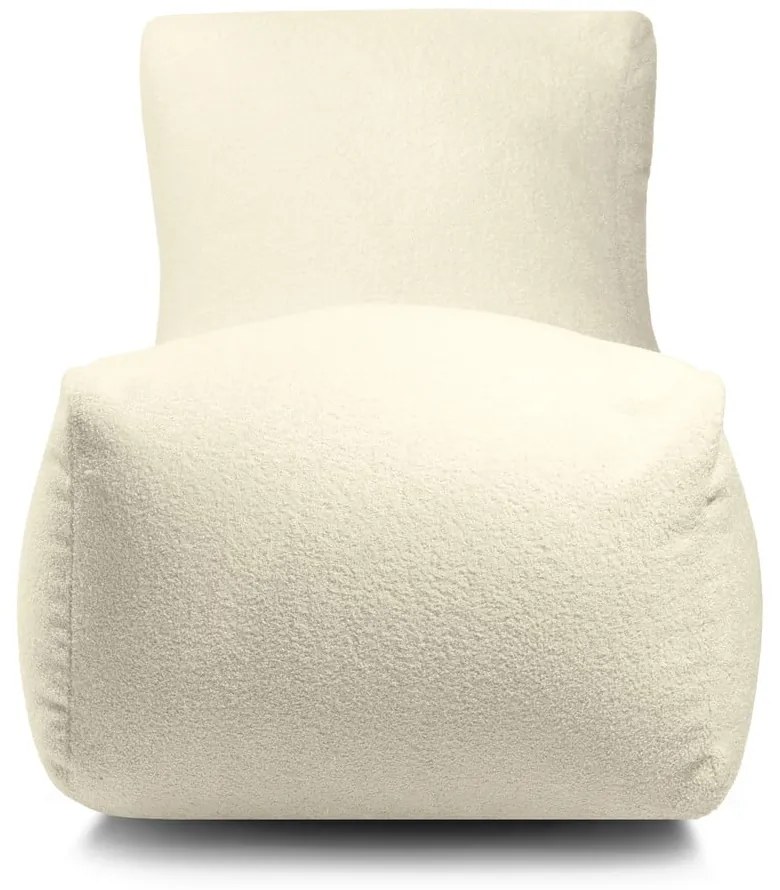 Кремав пуф от букле Lounge – SLOWDOWN