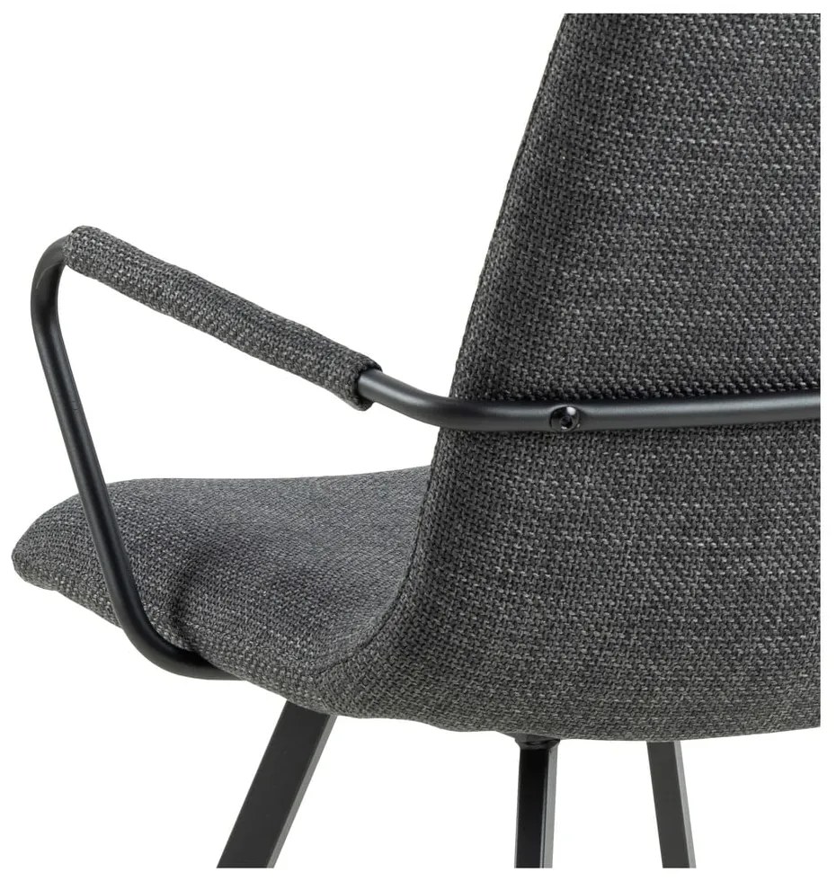 Тъмносиви трапезни столове в комплект от 2 броя Selina - Actona