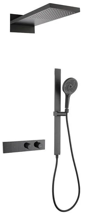 Смесител за вграждане за душ 634578MB DEVONTE MATT BLACK, Inter Ceramic