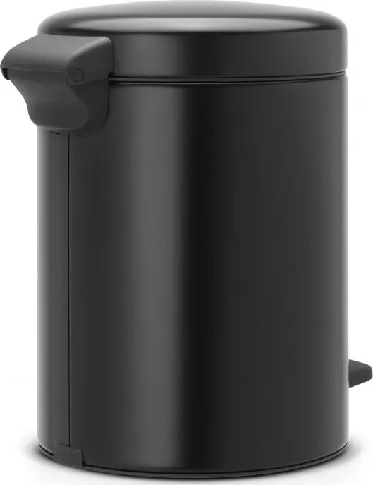 Кош за боклук с педал Brabantia NewIcon 649014, 5 л, Плавно затваряне, Противоплъзгаща основа, Черен