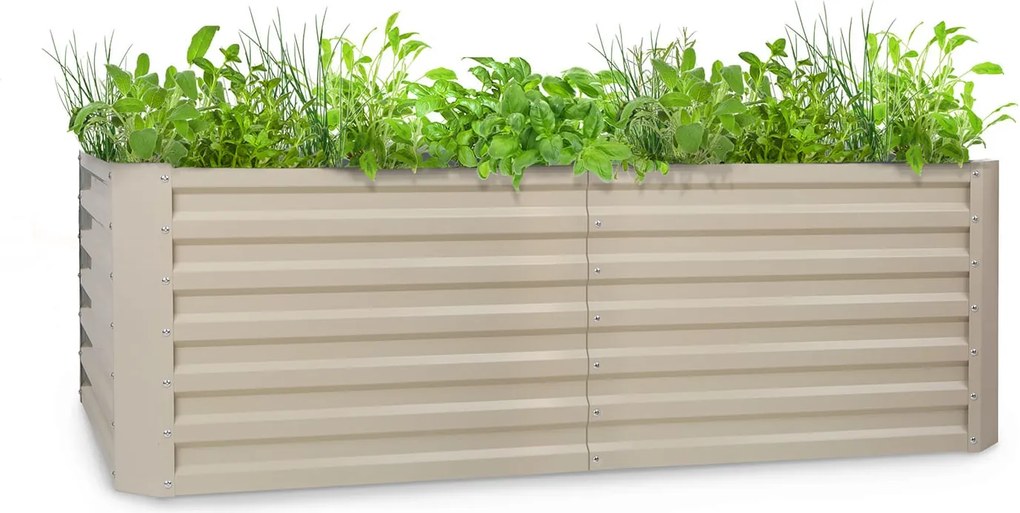 Blumfeldt High Grow Straight повдигната градинска леха 200x60x100см 1200л стомана