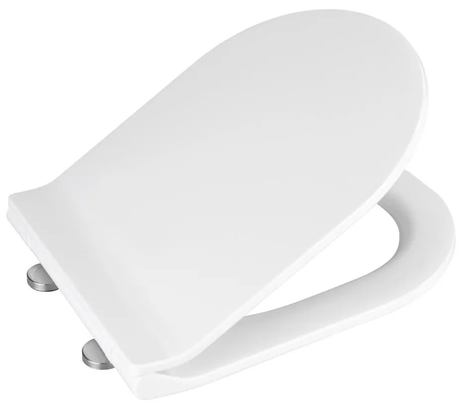 WENKO 22415100-Тоалетна седалка HABOS 46x36 cm бяла/сребриста