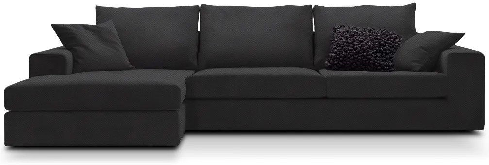 Ъгъл диван Mission-Customizable-230φ 145β cm.-Black