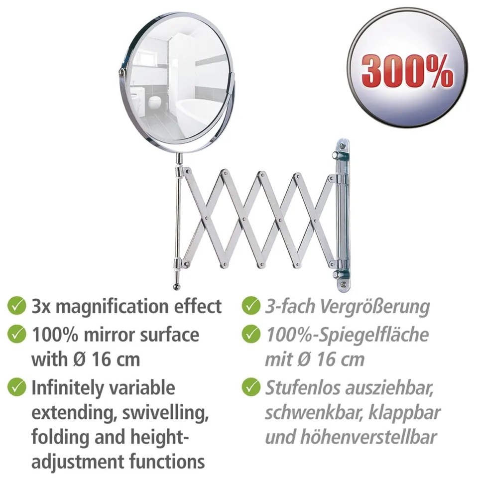 Козметично увеличително огледало (3x) ø 17 cm Exclusive – Wenko