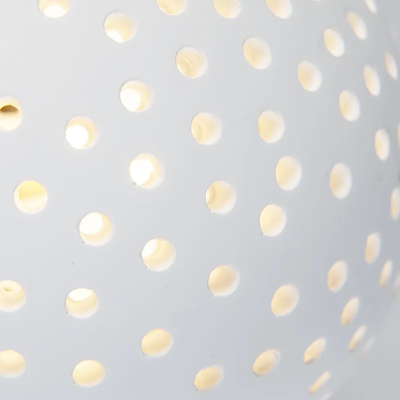 Модерна стенна лампа Бяла мазилка Сфера със светлинен ефект - Blur