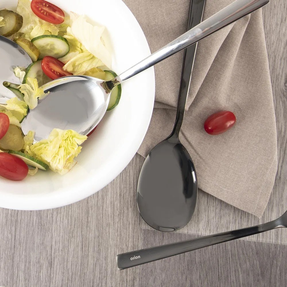 Прибори за сервиране на салата от неръждаема стомана Black – Orion