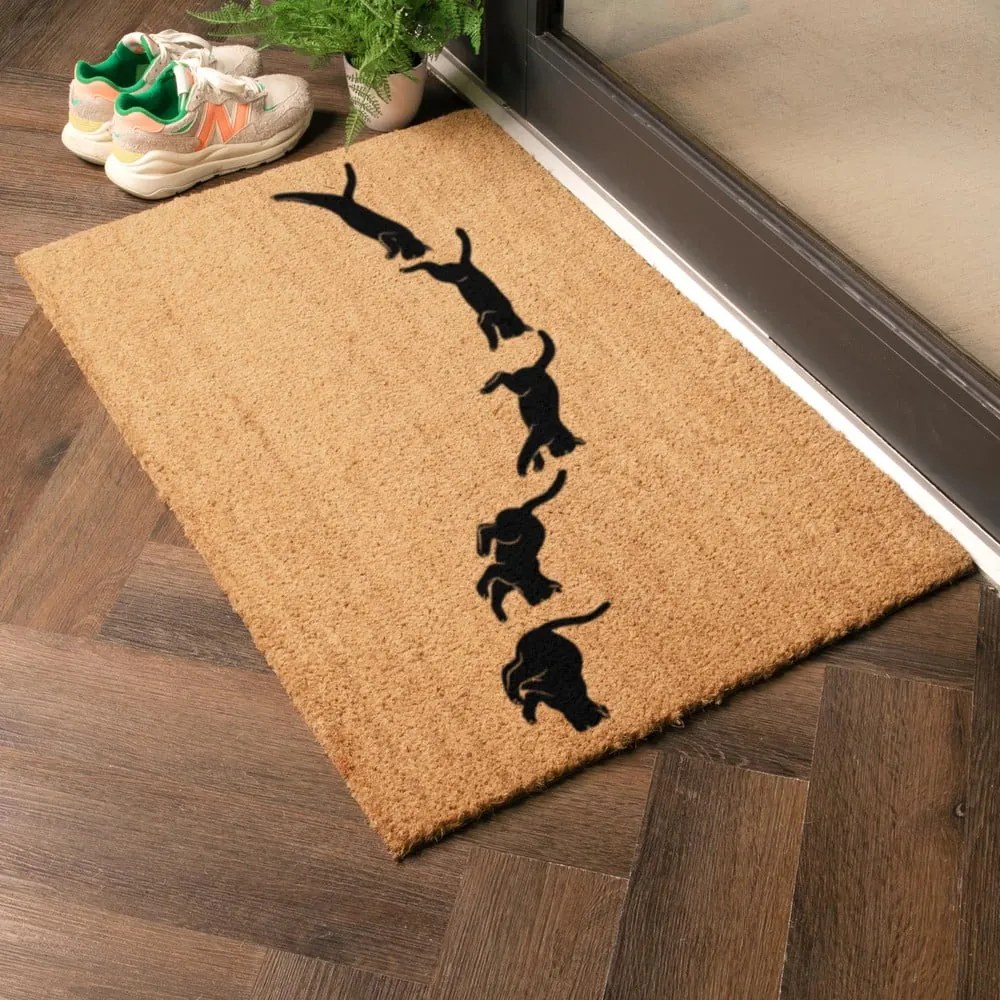 Изтривалка от кокосови влакна 60x90 cm Jumping Cats – Artsy Doormats